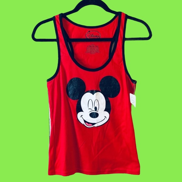 NWT Disney Mickey Mouse Glittery Tank - Picture 1 of 5